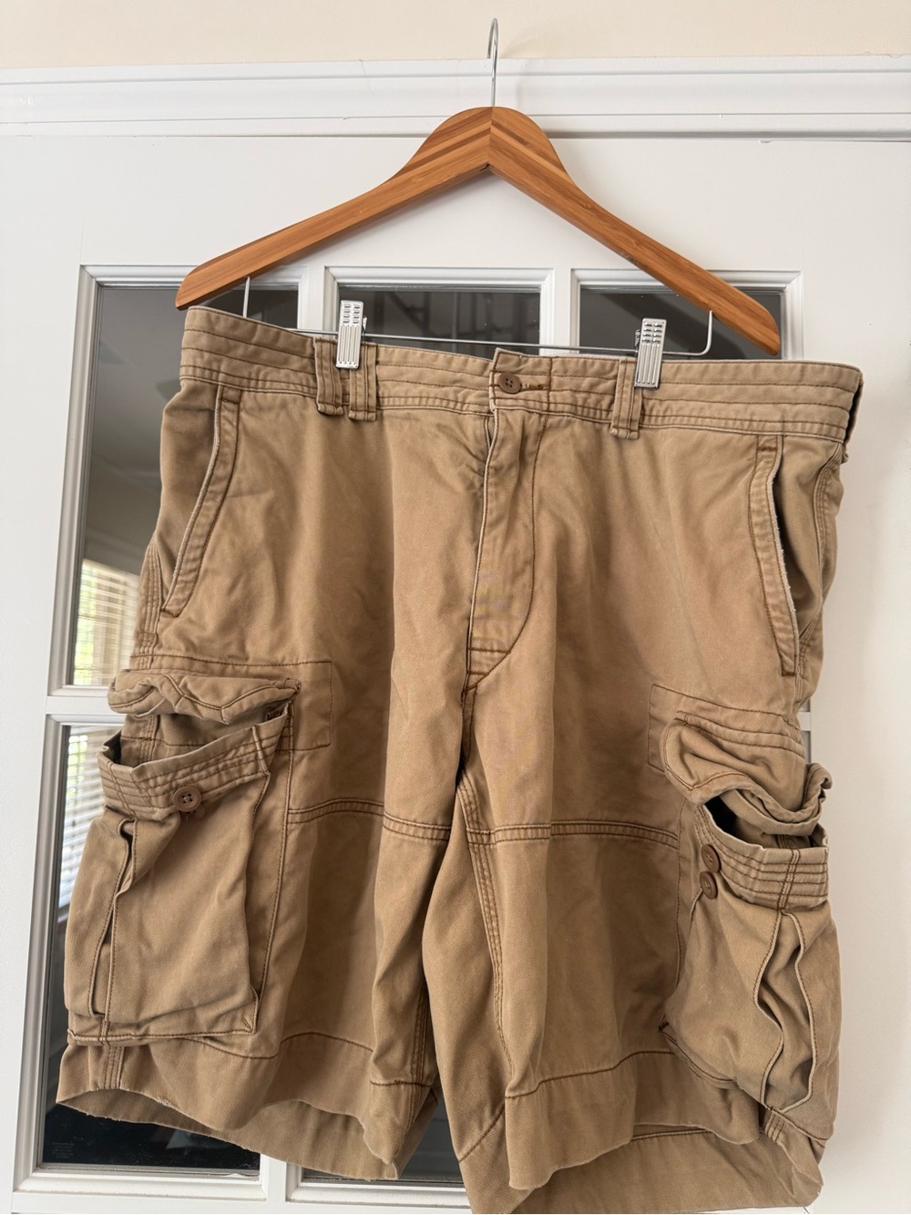 Ralph Lauren Khaki Cargo Shorts with Multiple Pockets